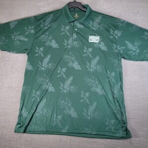 Diamond Head Wear Mauna Loa Men's 3XL Green Tropical Leaf Print Polo Shirt